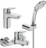 Ideal Standard Ceraflex Armaturenpaket Chrom – Waschtisch-, Brausearmatur & 3-Funktions-Handbrause-Set