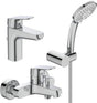 Ideal Standard Ceraflex Armaturenpaket Chrom – Waschtisch-, Brausearmatur & 3-Funktions-Handbrause-Set