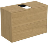 Ideal Standard Conca Waschtisch-Paket Bundle06 mit Unterschrank Eiche hell, Spiegel und Armatur