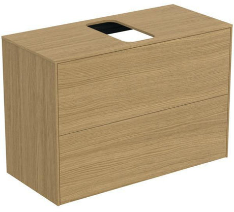 Ideal Standard Conca Waschtisch-Paket Bundle06 mit Unterschrank Eiche hell, Spiegel und Armatur