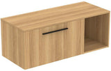 Ideal Standard i.life B Möbel-Set 120 cm mit 1 Auszug & 1 offenem Fach in Gr. Schwarz Weiß matt