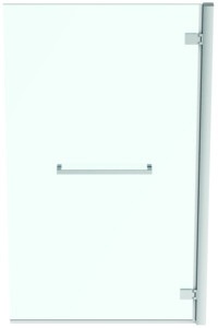 Ideal Standard i.life Falttür mit Handtuchstange 900 mm rechts, Sicherheitsglas, Aluminium Silber