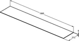 Ideal Standard Waschtischplatte Conca aus Keramik 1987x373x6 mm in Marmor Noir Desir