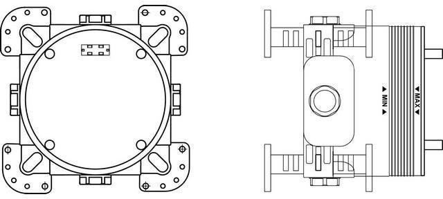 Ideal Standard EASY-Box UP-Bausatz 1 für Einhebelmischer und Thermostate – Unterputz-Installation