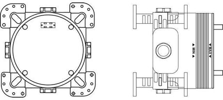 Ideal Standard EASY-Box UP-Bausatz 1 für Einhebelmischer und Thermostate – Unterputz-Installation