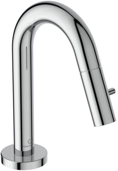 Ideal Standard i.life S Handwaschbecken-Paket mit Standventil, weiß/chrom, Ablauf links