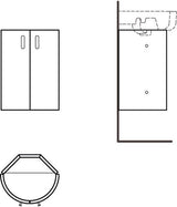 IDEAL STANDARD Connect Tür, links, für Eck-Waschtischunterschrank 380 mm, Hochglanz Weiß lackiert