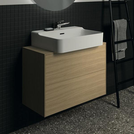 Ideal Standard Conca Waschtisch-Paket Bundle06 mit Unterschrank Eiche hell, Spiegel und Armatur