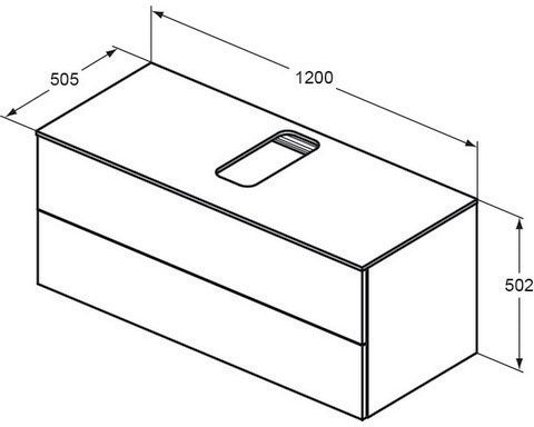 Ideal Standard Adapto Untere Auszugsfront für WTU 1050 mm in Pinie hell Dekor