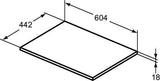 Ideal Standard Holzkonsole Connect Air für US 600 mm, 604x442x18 mm, Weiß glänzend/matt