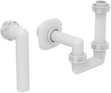 Ideal Standard Idealflow II Raumsparsiphon – flexibler Siphon mit Rosette, weiß