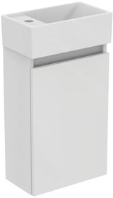 Ideal Standard Eurovit+ Möbelpaket Handwaschbecken 37 cm mit Unterschrank 36 cm, 1 Tür, Weiß/Grau lackiert