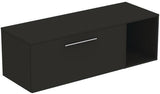 Ideal Standard i.life B Möbel-Set 140 cm mit 1 Auszug & offenem Fach – Weiß matt, Chrom