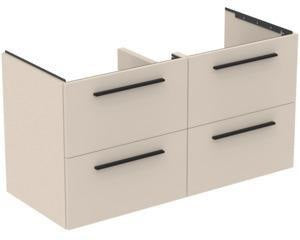 Ideal Standard i.life B Möbel-Set 160 cm – 4 Auszüge, 2 offene Fächer, Chrom/Weiß matt
