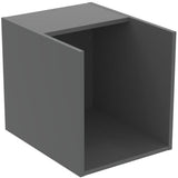 Ideal Standard i.life B Möbel-Set 120 cm mit Auszug & offenem Fach, Chrom/Weiß matt