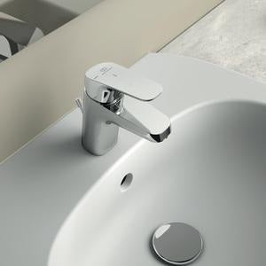 Ideal Standard Ceraflex Waschtischarmatur Chrom 101 mm mit Ablaufgarnitur und BlueStart