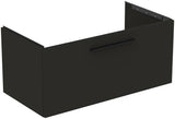 Ideal Standard i.life B Möbel-Set 140 cm mit 1 Auszug & offenem Fach – Weiß matt, Chrom