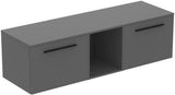 Ideal Standard i.life B Möbel-Set 160 cm – 2 Auszüge, 1 offenes Fach, Gr. Schwarz Weiß matt