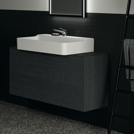 Ideal Standard Waschtischplatte Conca aus Keramik 1202x373x6mm in Marmor Noir Desir