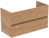 IDEAL STANDARD Möbelpaket Eurovit+ mit Waschtisch 101 cm und Unterschrank 100 cm, 2 Auszüge, Weiß/Hellgrau
