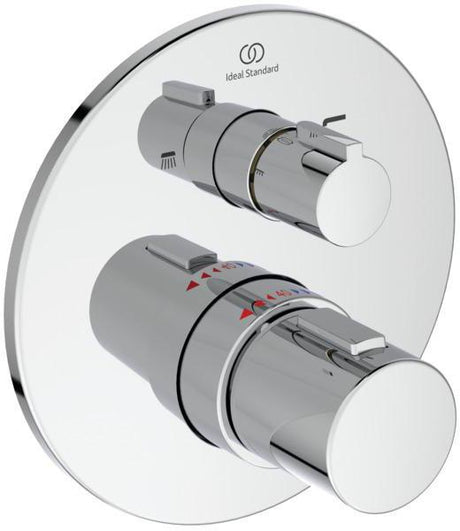 Ideal Standard IS Armaturen-Bundle UP Ceratherm T100 Magnetic Grey – Thermostat, Regenbrause & Handbrause