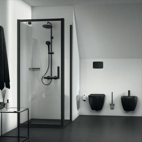 Ideal Standard IOM Accessoires-Paket Silk Black: WC-Bürste, Papierrollenhalter, Handtuchhaken