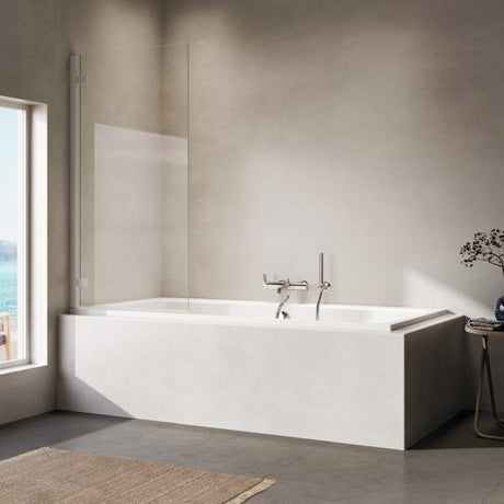 Ideal Standard i.life Falttür für Badewanne 815 mm, Anschlag rechts, Sicherheitsglas, Aluminium silber