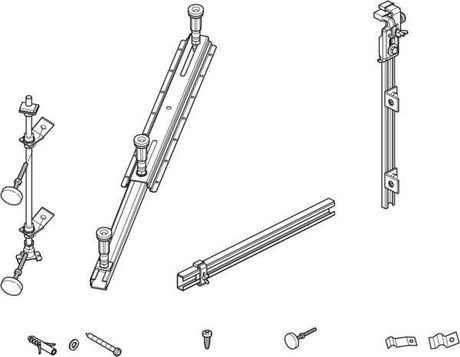 IDEAL STANDARD Schürzenmontage-Set mit Wannenfüßen und Wannenleisten – Stahl, höhenverstellbar