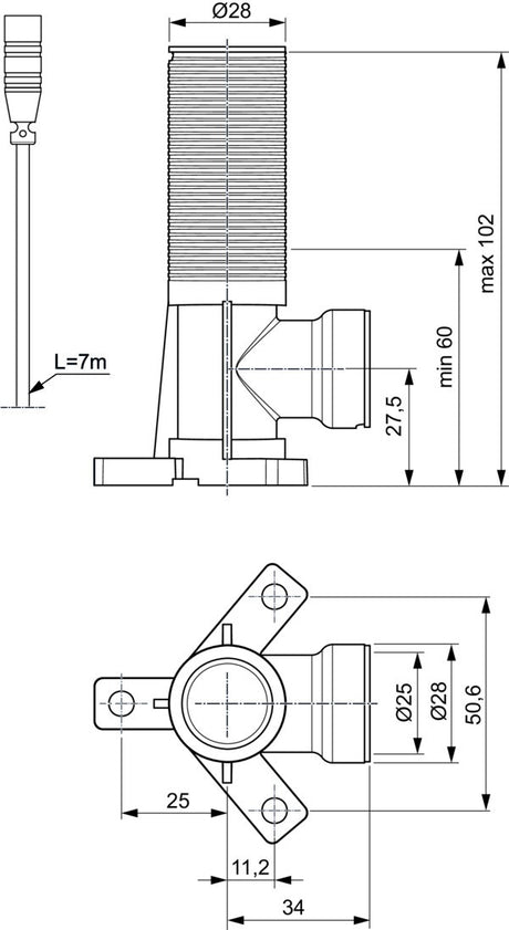 Ideal Standard Unterputz-Bausatz 1 für Solos Duschsystem mit beleuchteter Regenbrause