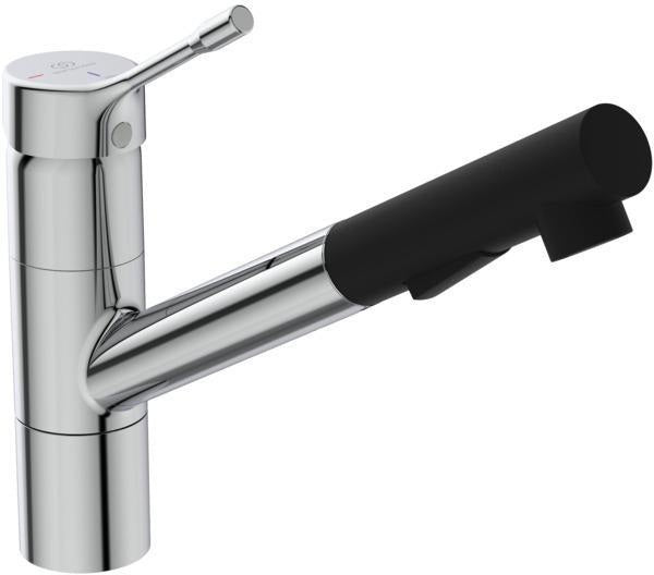 IDEAL STANDARD Ceralook Küchenarmatur mit herausziehbarer Handbrause, 233 mm Ausladung, Chrom