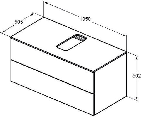 IDEAL STANDARD Obere Auszugsfront Adapto für WTU 1050 mm – Pinie hell Dekor