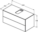 IDEAL STANDARD Obere Auszugsfront Adapto für WTU 1050 mm – Pinie hell Dekor