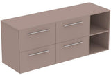 Ideal Standard i.life B Möbel-Set 160 cm – 4 Auszüge, 2 offene Fächer, Chrom/Weiß matt