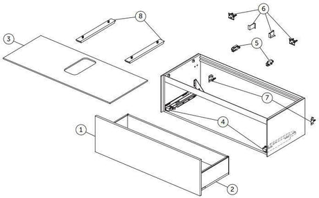 Ideal Standard Conca Waschtisch-Paket Bundle08 mit Unterschrank Weiß, Spiegel und Armatur