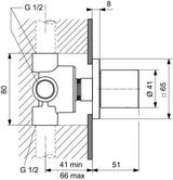 Ideal Standard Joy Neo Umsteller mit eckiger Rosette in Chrom – Drehknopf für Mehrwegeventil