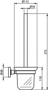 Ideal Standard IOM Accessoires-Paket Silk Black: WC-Bürste, Mundglas & Seifenschale