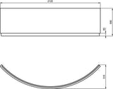 IDEAL STANDARD Frontschürze für Eck-Badewanne 2125x515x590 mm Weiß Sanitär-Acryl