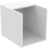 Ideal Standard i.life B Möbel-Set 120 cm mit Auszug & offenem Fach, Chrom/Weiß matt