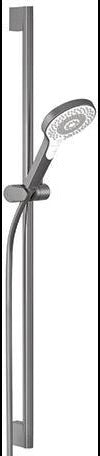 KLUDI DIVE Brause-Set Dive X 3S 900 mm Chrom – Handbrause mit 3 Strahlarten und 1600 mm Schlauch