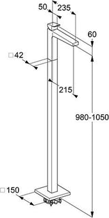 KLUDI DECUS Waschtisch-Einhandmischer freistehend Standmontage chrom – DN 15