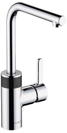 KLUDI E-GO Elektronischer Spültisch-Einhandmischer mit Batterie, L-Auslauf Chrom