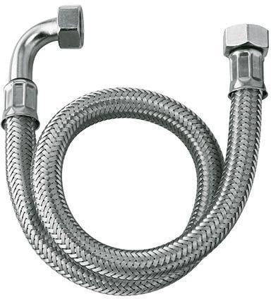 KLUDI ROTEXA Nirosta-Druckschlauch 600 mm – G 1/2 x G 1/2, W270, für Trinkwassererwärmer