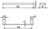 KLUDI VELA C Handtuchhalter 300 mm Brushed Gold – Wandmontage, verdeckte Befestigung