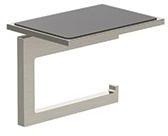 KLUDI VELA C Toilettenpapierhalter mit Ablage chrom – Wandmontage, verdeckte Befestigung
