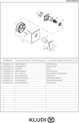 KLUDI DECUS Unterputz-Brause-Einhandmischer Feinbau-Set mit Funktionseinheit Chrom