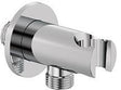 KLUDI A-QA Wandanschlussbogen mit Brausehalter rund Chrom, DN 15, G1/2, inkl. Rückstromsicherung