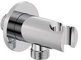 KLUDI A-QA Wandanschlussbogen mit Brausehalter rund Chrom, DN 15, G1/2, inkl. Rückstromsicherung