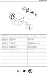 KLUDI DECUS Unterputz-Brause-Einhandmischer Feinbau-Set mit Funktionseinheit Chrom