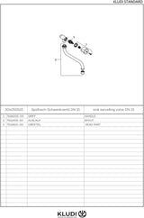 KLUDI STANDARD Spültisch-Schwenkventil DN 15, 230 mm Auslauf, Terralux Griff, verchromt