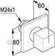 KLUDI DECUS 3-Wege-Umstellung Feinbau-Set chrom – variable Einbautiefe, Schubrosette 80 mm